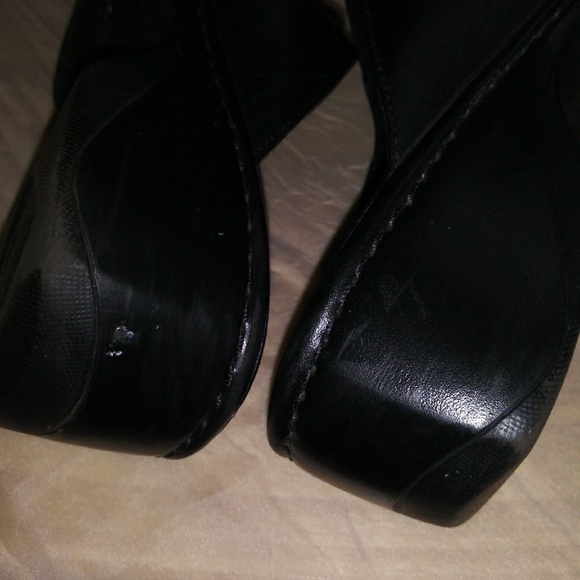 Clarks slip on shoes Black with purple Flower - Picture 8 of 8